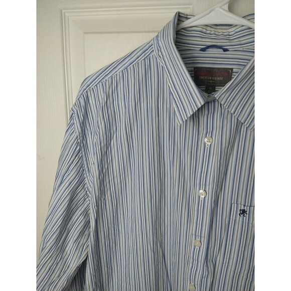$  Mossimo Supply Co. Long Sleeve Collared Button Up Striped Shirt. Size XL - Picture 2 of 9